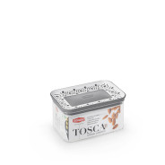 Прямоугольная емкость для хранения продуктов TOSСA 0.7л, бело-серая (55554)