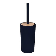Щетка для унитаза PLAIN, черная с бамбуком (08124)