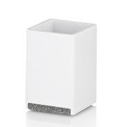 Стакан для зубних щіток Cube, біло-сірий (23692)
