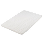Килимок для ванної рolyester SILK беж-білий 50x80 (07068)