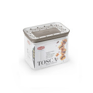 Прямоугольная емкость для хранения продуктов TOSСA 1,2л, бело-серая (55600)