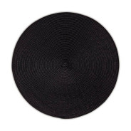 Салфетка под посуду Kimya d-38 см, черная (12338)